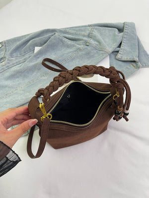 Suede Adjustable Strap Shoulder Bag